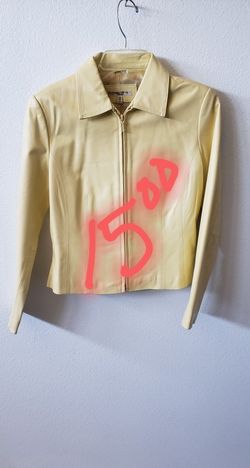 Soft Yellow Leather Jacket