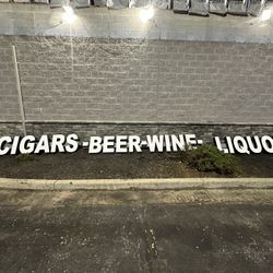 Raceway Mounted Signs (exterior Business Signage) (liquor, Beer, Cigar, And Wine)