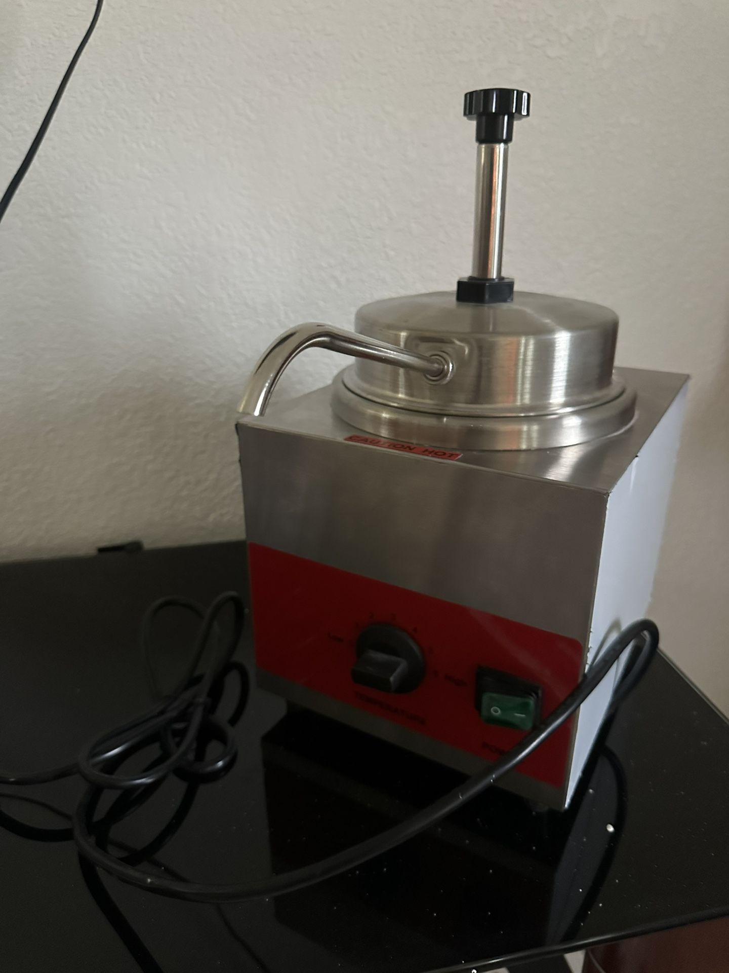 2.4L Electric Nacho Cheese Dispenser w/Pump Commercial Hot Fudge Warmer