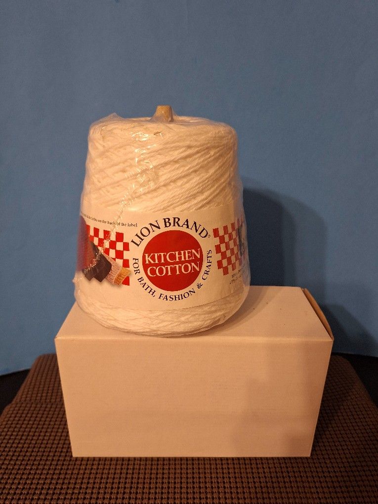 Lion Brand Kitchen Cotton Yarn Natural White 16 oz -$15.00