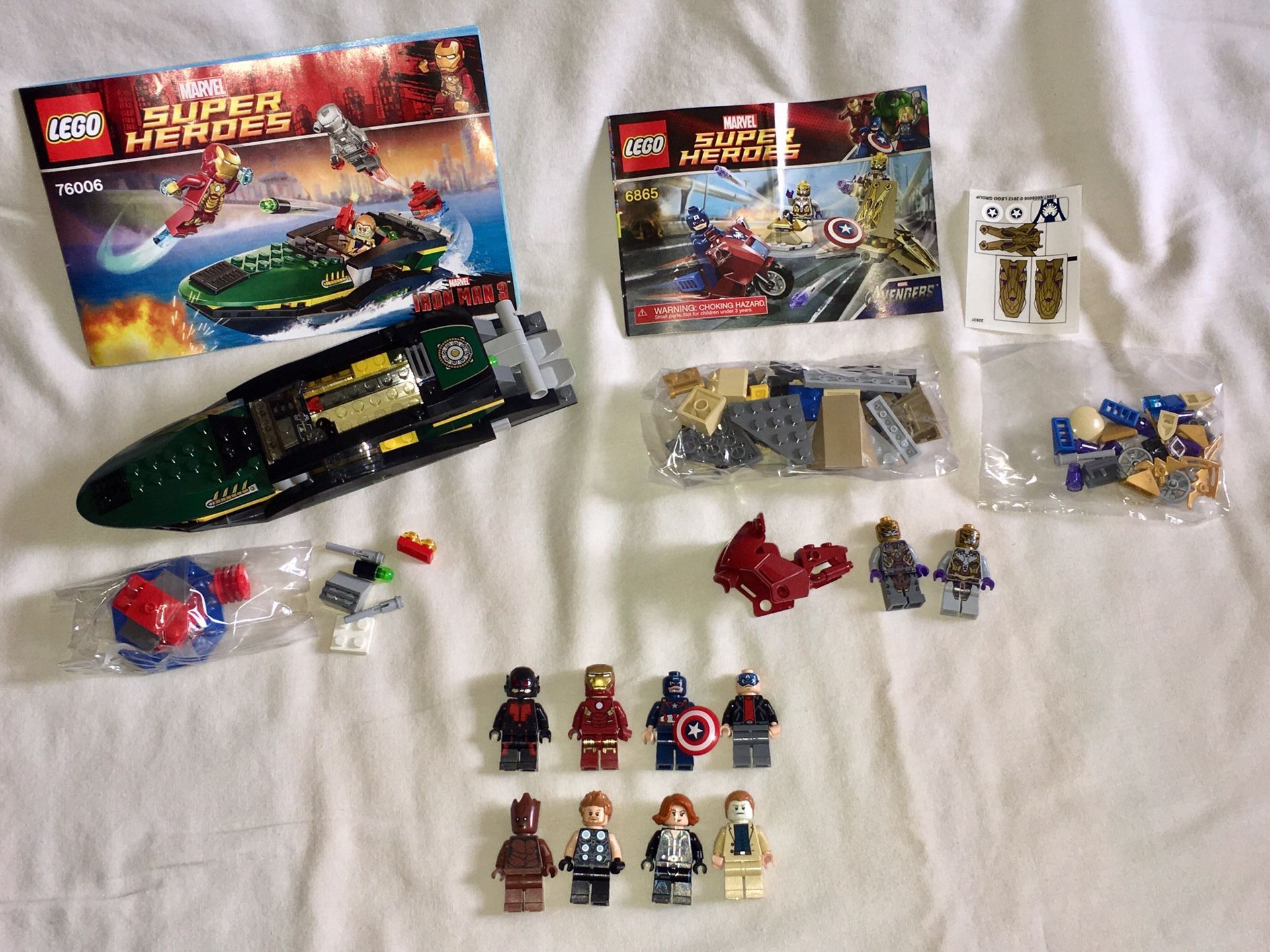 Lot LEGO MARVEL SUPER HEROES IRON MAN CAPTAIN AMERICA