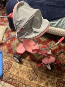 Pink Radio Flyer Stroll and Trike Ride