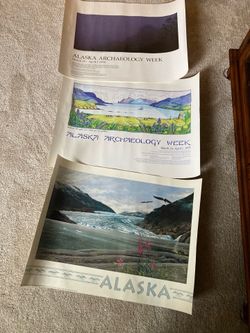 (3) Alaska tourism posters 24” x 18”