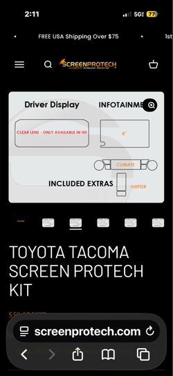 4th Gen Tacoma ScreenProTech Brand  Film/PPF Full Cover Kit
