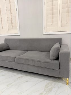 Grey couch sofa