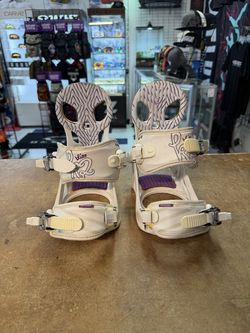 K2 small snowboard, bindings certified with warranty located at Sin city snowboards