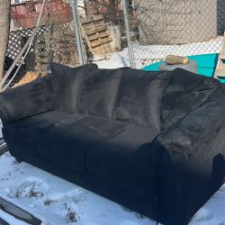 Black 3 Seater Couch - Like Brand New 