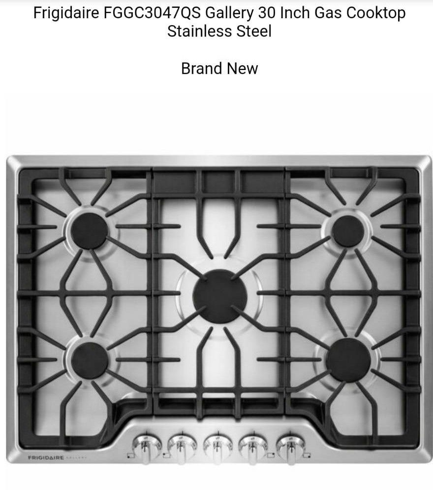 New - Frigidaire - Gallery 30" Built-In Gas Cooktop - Stainless Steel/Matte Black