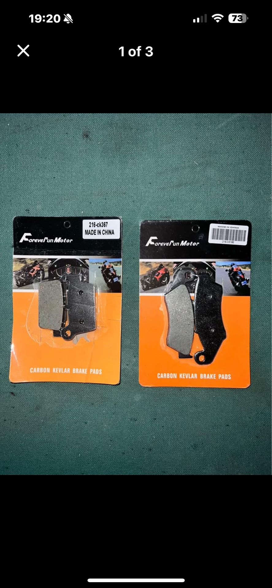Dirt Bike Front/Rear Brake Pads