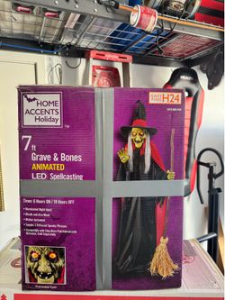Halloween Witch. Animatronic and LED 7 feet tall