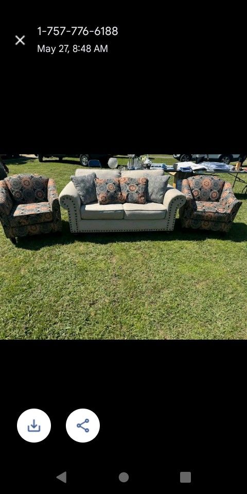 3 Piece Sofa And Chairs $500 OBO