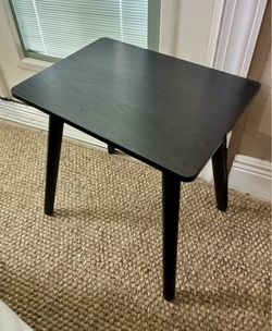 Small black wooden table/stand 16” x 16”