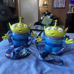 Disney Parks, Pixar Toy Story Little Alien Sipper Cup W/ Lanyard, New Item, Few Scratches Do To Storage, No Straws Included !!