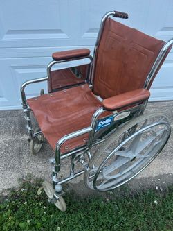 Leather wheelchair
