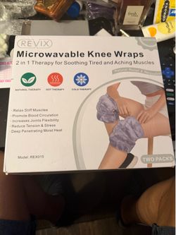 Microwavable knee wraps