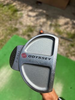 Odyssey White Hot 2-Ball Putter center shafted broomstick