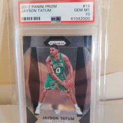 2017 Panini Prizm Jayson Tatum Rookie PSA 10 