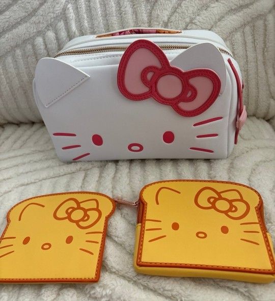 NWT Hello Kitty Toaster Crossbody Purse With Waffle Wallet