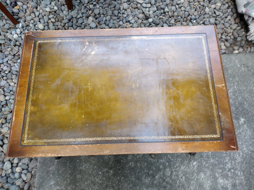 Antique Drop Down Coffee Table 