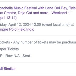 Coachella VIP Passes Weekend 1