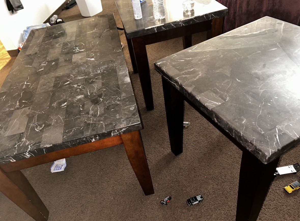 3 Piece Center Table And End Tables