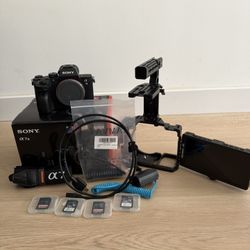 Sony A7iii with lots of accessories for filmmaking