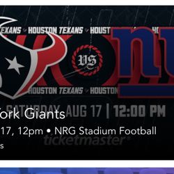 Texans V. Giants Football Game
