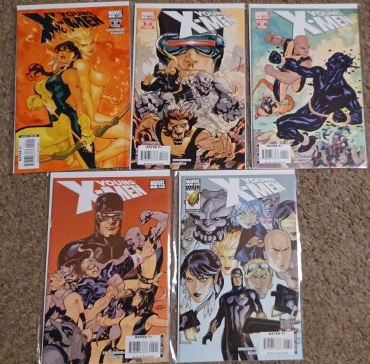 X Men Young Series Issues 5 Comic Lot Mirage Ink Rockslide Sunspot