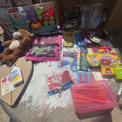 Coloring, Pencils, Markers, Pens, Crayons And Some School Supplies