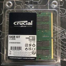 1x Crucial 32gb Ram DDR4 3200 SODIMM 