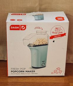 DASH Fresh Pop Popcorn Maker 16-Cup Hot Air Popper 1400W – New Open Box