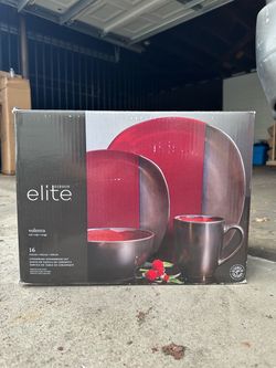 Gibson Elite Volterra 16-Piece Stoneware Dinnerware Set