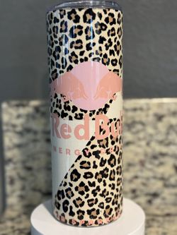 $20 Red Bull Leopard Print Tumbler 20 Oz
