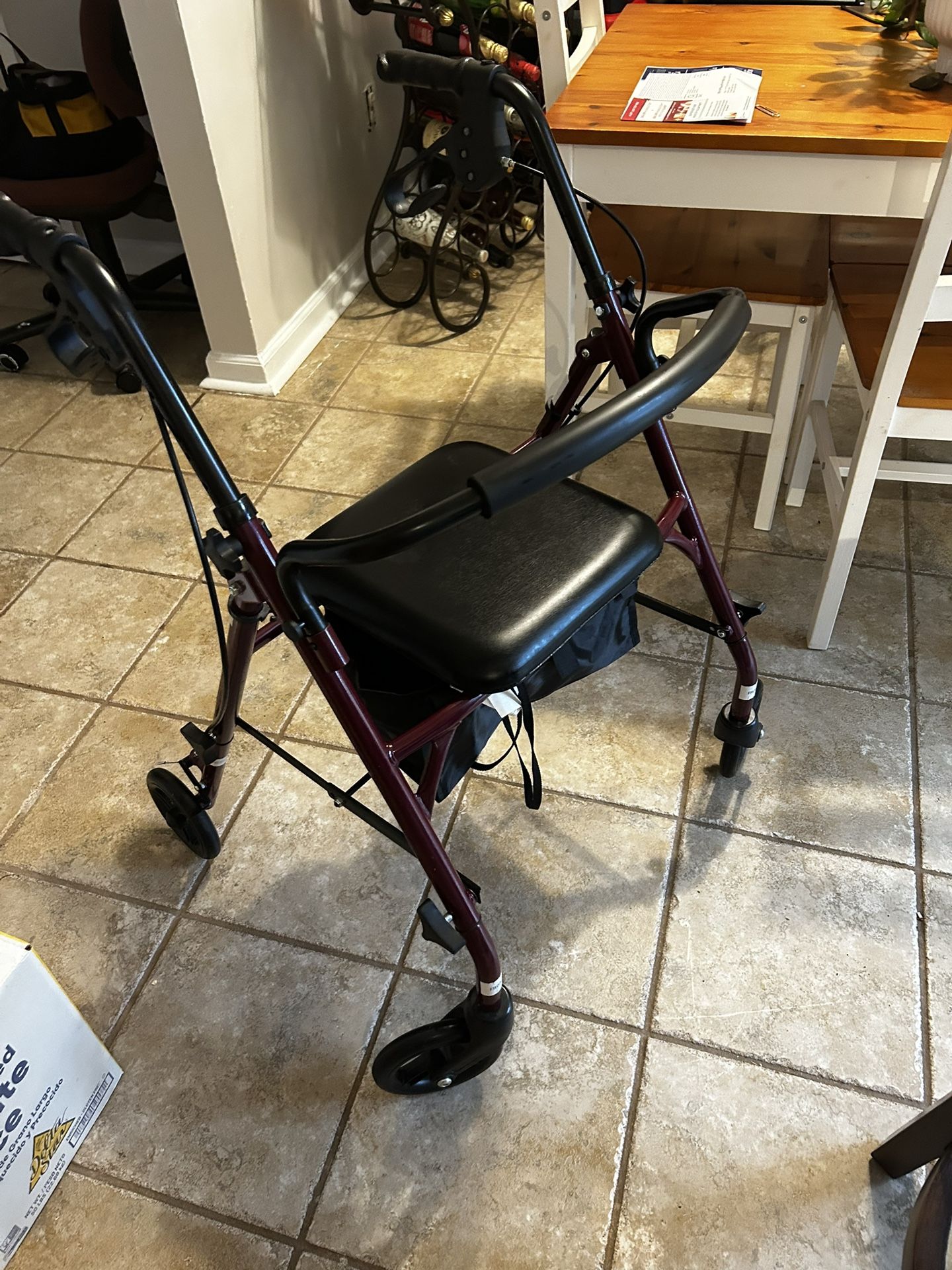Walker Rollator With Storage + Adjustable Height