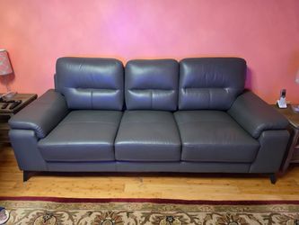 Genuine grey leather set