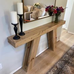 Handmade Wooden Entryway Table – New 