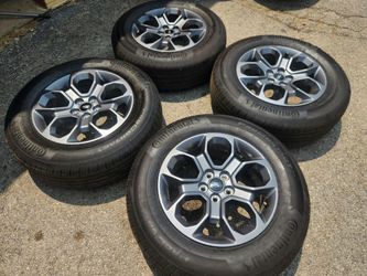 17" ford bronco sport gray factory wheels and tires