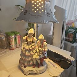 2 Sets Porcelain Man And Woman Light