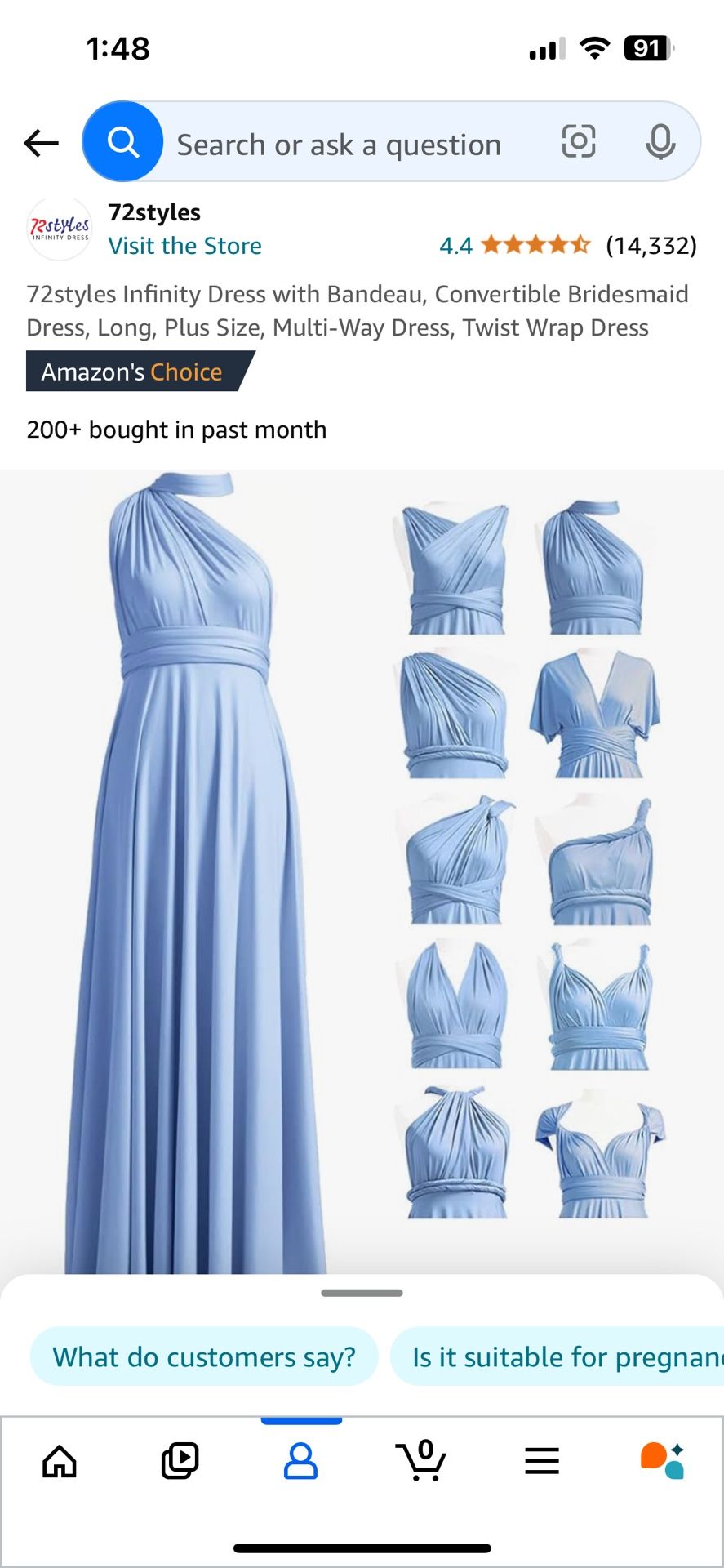 Dusty blue Infinity Dress