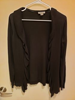 Very nice ladies black cardigan size medium in like new condition