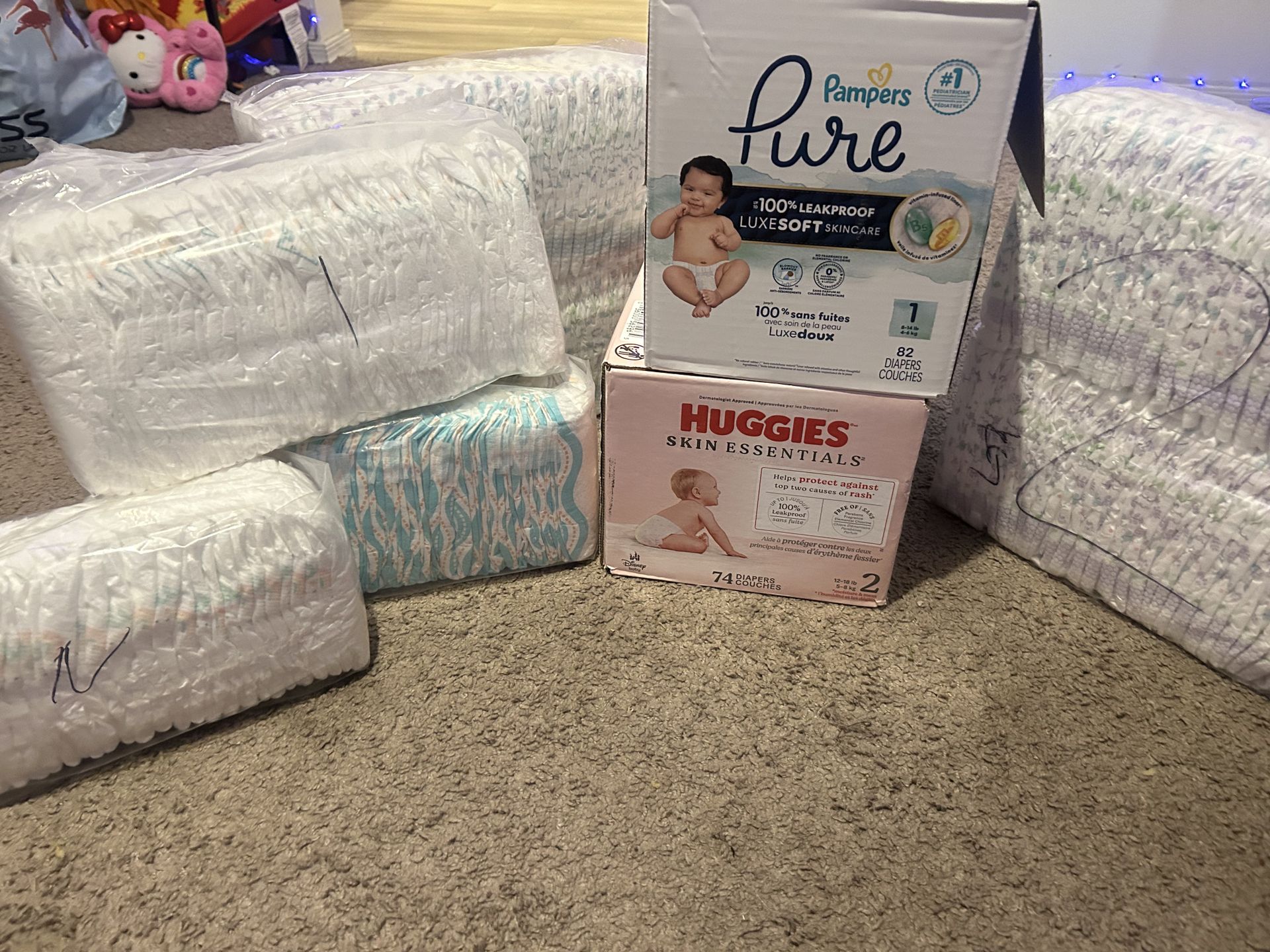 diapers size newborn-1-2