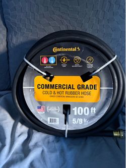Continental Commercial Grade Rubber Hose 100 ft x 5/8” – New