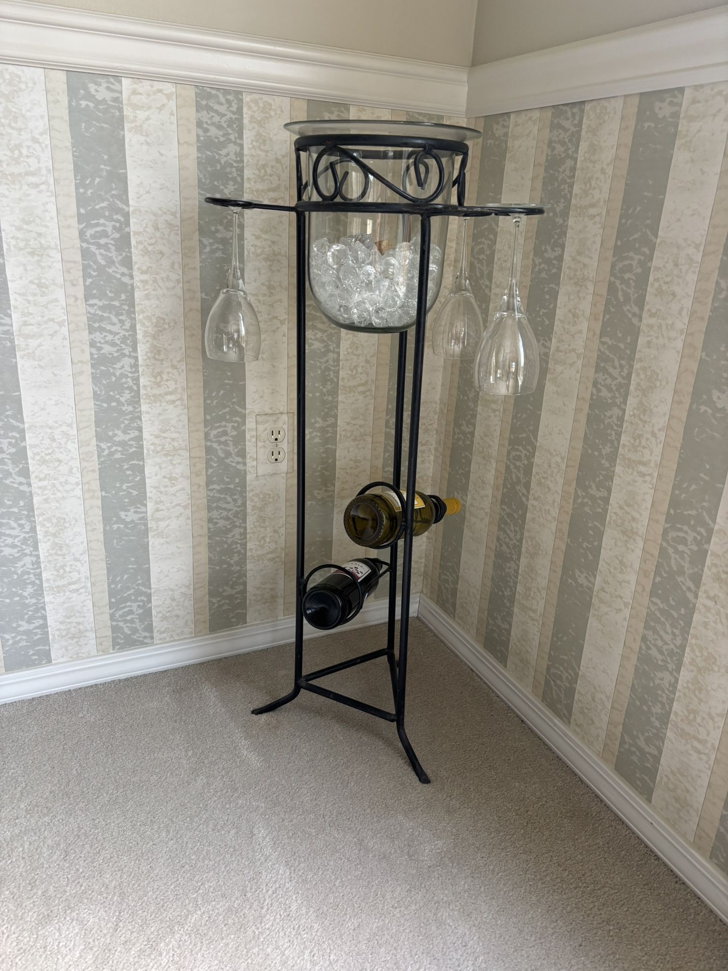 Wine Bottle And Glass Rack
