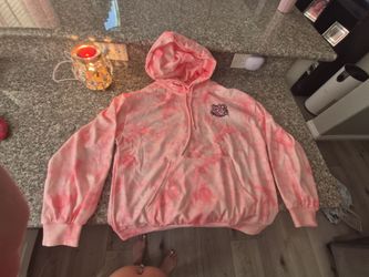Hello Kitty Pink Tie-Dye Pullover Hoodie