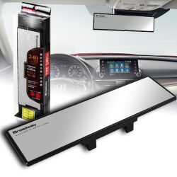 Broadway 240MM Wide Flat Interior Clip On Rear View Clear Mirror Universal -(3-MC-005-CL