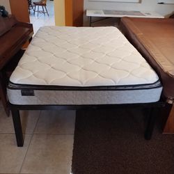 Full Size Mattress And Bed Frame W/ Storage
