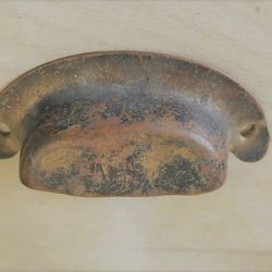 Vintage Copper Draw Cup Drawer Handle 