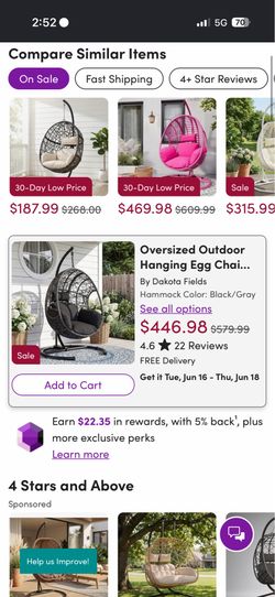 outside hanging egg chair