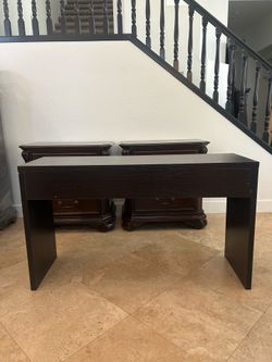 Modern Dark Wood Entryway Console Table — $20 OBO