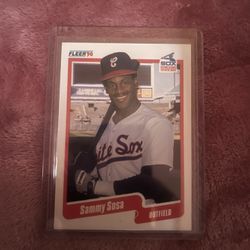1990 Fleer Sammy Sosa Baseball Card Rookie 